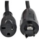 Power Cord - NEMA-L5-20P to NEMA-5-20R, 12AWG, 20A, 3-Prong, Black, 0.5ft
