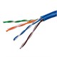 Cat5e Ethernet Bulk Cable - Solid, 350Mhz, UTP, CMR, Riser Rated, Pure Bare Copper Wire, 24AWG, No Logo, 1000ft, Blue