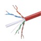 Monoprice Cat6 Ethernet Bulk Cable - Solid, 550Mhz, UTP, CMR, Riser Rated, Pure Bare Copper Wire, 23AWG, No Logo, 1000ft, Red