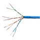 1000ft SlimRun Cat6, 28AWG, 550MHz, UTP Stranded CM Bulk Ethernet Bare Copper Cable, Blue