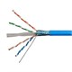 Monoprice Cat6 Ethernet Bulk Cable - Solid, 550Mhz, STP, CMR, Riser Rated, Pure Bare Copper Wire, 23AWG, No Logo, 1000ft, Blue