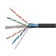 Cat6 Ethernet Bulk Cable - Solid, 550Mhz, STP, CMR, Riser Rated, Pure Bare Copper Wire, 23AWG, No Logo, 1000ft, Black
