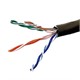 Monoprice Cat5e Ethernet Bulk Cable - Solid, 350Mhz, STP, CMR, Riser Rated, Pure Bare Copper Wire, 24AWG, No Logo, 1000ft, Black