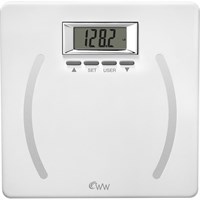 Weight Watchers Plastic Body Analysis Scale - 350 lb / 159 kg Maximum Weight Capacity - Plastic, Stainless Steel
