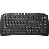Gyration Classic Compact Wireless Keyboard - Wireless Connectivity - RF - 88 Key - Compatible with Computer (PC, Mac) - Play/Pause, Stop, Previous Track, Next Track, Volume Down, Volume Up, Mute, Back