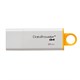 Kingston 8GB DataTraveler G4 USB 3.0 Flash Drive - 8 GB - USB 3.0 - Yellow, White