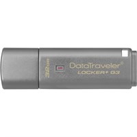 Kingston 32GB DataTraveler Locker+ G3 USB 3.0 Flash Drive - 32 GB - USB 3.0 - Silver - 1 Pack - Encryption Support, Password Protection, Drop Proof