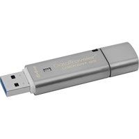 Kingston 64GB DataTraveler Locker+ G3 USB 3.0 Flash Drive - 64 GB - USB 3.0 - Silver - 1 Pack - Encryption Support, Password Protection, Drop Proof