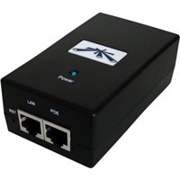 Ubiquiti POE-24-24W Power over Ethernet Injector - 110 V AC, 220 V AC Input - 24 V DC, 1 A Output - 1 Ethernet Input Port(s) - 1 Ethernet Output Port(s) - 24 W