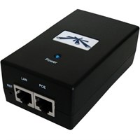 Ubiquiti POE-24-12W Power over Ethernet Injector - 110 V AC, 220 V AC Input - 24 V DC, 500 mA Output - 1 Ethernet Input Port(s) - 1 Ethernet Output Port(s) - 12 W