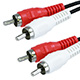 25ft 2 RCA Plug/2 RCA Plug M/M Cable - Black
