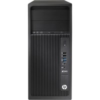 HP Z240 Mini-tower Workstation - 1 x Processors Supported - 1 x Intel Xeon E3-1240 v5 Quad-core (4 Core) 3.50 GHz - Black - 8 GB RAM - 64 GB Maximum RAM - DDR4 SDRAM - 4 x Memory Slots - 1 TB Serial A
