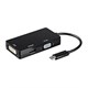 USB Type-C to 4K HDMI, Single Link DVI, and VGA Passive Adapter, Black