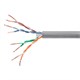 Monoprice Cat5e Ethernet Bulk Cable - Solid, 350Mhz, F/UTP, CMP, Plenum, Pure Bare Copper Wire, 24AWG, 1000ft, Gray