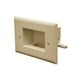 Easy Mount Recessed Low Voltage Cable Plate (Slim Fit), Lite Almond