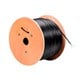 Cat5e Ethernet Bulk Cable - Solid, 350Mhz, UTP, Pure Bare Copper Wire, Outdoor, 24AWG, No Logo, 1000ft, Black