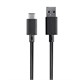 Monoprice USB Type C to USB-A 3.0 Cable - 5Gbps, 3A, Black, 4ft