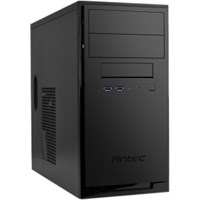 Antec NSK3180 Computer Case - Matte Black - Steel - 6 x Bay - 1 x 3.62" x Fan(s) Installed - 1 x 380 W - Power Supply Installed - Micro ATX, Mini ITX Motherboard Supported - 14.90 lb