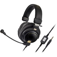 Audio-Technica ATH-PG1 Premium Gaming Headset - Stereo - Mini-phone - Wired - 38 Ohm - 20 Hz - 20 kHz - Gold Plated - Over-the-head - Binaural - Circumaural - 3.94 ft Cable
