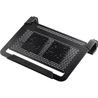 Cooler Master NotePal U2 Plus - 2 Fan(s) - 2000 rpm - Aluminum, Metal, Plastic, Rubber - 2.4" x 13.6" x 11.1" - Black