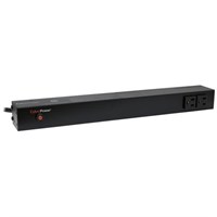 CyberPower Basic PDU15B2F8R 10-Outlets PDU - 10 x NEMA 5-15R - 1U Rack-mountable, Zero U Vertical Rackmount