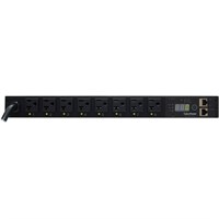 CyberPower Switched PDU RM 1U PDU20SWT8FNET 20A 8-Outlet - 8 x NEMA 5-20R - Zero U 19" Rack-mountable, 1U 19" Rack-mountable