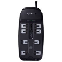 CyberPower CSP806T Professional 8-Outlets Surge Suppressor 6FT Cord and TE - 8 x NEMA 5-15R - 2250J