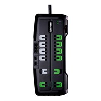 CyberPower CSHT1208TNC2G Home Theater Energy Saving 12-Outlets Surge NET and AV protection - 12 x NEMA 5-15R - 4350J125V AC Input - 125V AC Output