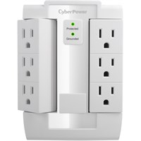 CyberPower CSB600WS Essential 6-Outlets Surge Suppressor Wall Tap and Swivel Outputs - 6 x NEMA 5-15R - 900J - 125V AC Input