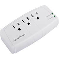 CyberPower CSB300W Essential 3-Outlets Surge Suppressor Wall Tap Plug - 3 x NEMA 5-15R - 900 J - 125 V Input