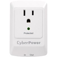 CyberPower CSP100TW Professional 1-Outlet Surge Suppressor with RJ-11 and Wall Tap Plug - 1 x NEMA 5-15R - 900 J - 125 V Input
