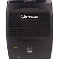 CyberPower CPS175SURC1 Mobile Power Inverter 175W with 2.1A USB Charger - Slim Line Design - Input Voltage: 12 V DC - Output Voltage: 120 V AC - Continuous Power: 175 W