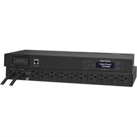 CyberPower PDU20MT10AT Metered ATS PDU 120V 20A 1U 10-Outlets (2) L5-20P - 10 x NEMA 5-20R - Network (RJ-45) - 1U - Horizontal Rackmount