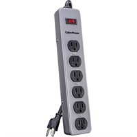 CyberPower CSB606M Essential Surge 6 Outlets Surge with 900J, 6FT Cord and Metal Case - 6 x NEMA 5-15R - 900 J - 125 V AC Input