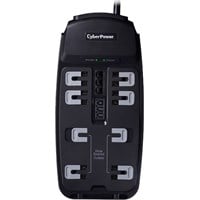 CyberPower CSP806TTAA Professional TAA Compliant Surge with 8 Outlets, 2250J, and RJ11 - 8 x NEMA 5-15R - 2250 J - 125 V AC Input