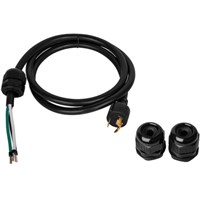 CyberPower Hardwire Power Cord 208VAC 6ft NEMA L6-30P to 3-wire (ROJ) 10AWG 3x cable glands - For UPS, Transformer - 208 V AC Voltage Rating - 30 A Current Rating - Black