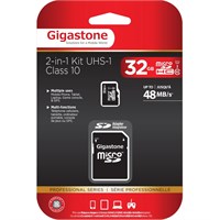 Gigastone 32 GB microSDHC - Class 10/UHS-I - 48 MB/s Read - 1 Card