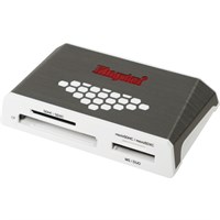 Kingston USB 3.0 High-Speed Media Reader - CompactFlash Type I, CompactFlash Type II, SD, SDHC, SDXC, microSD, microSDHC, microSDXC, Memory Stick PRO, Memory Stick Duo, Memory Stick PRO Duo, ... - USB