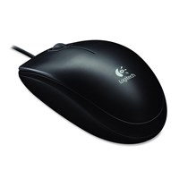 Logitech B100 Optical USB Mouse - Optical - Cable - Black - OEM - USB - 800 dpi - Scroll Wheel - 3 Button(s) - Symmetrical