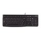 Logitech K120 Keyboard - Cable Connectivity - USB Interface - English - Black