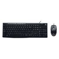 Logitech Media Combo MK200 Keyboard and Mouse - Retail - USB Cable Keyboard - USB Cable Mouse - Optical - 1000 dpi - Scroll Wheel - Symmetrical (PC)