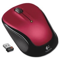 Logitech M325 Mouse - Optical - Wireless - Radio Frequency - Red - USB - 1000 dpi - Computer - Scroll Wheel - 2 Button(s) - Symmetrical