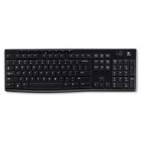 Logitech K270 Keyboard - Wireless Connectivity - RF - USB Interface - Compatible with Computer (PC) - Black