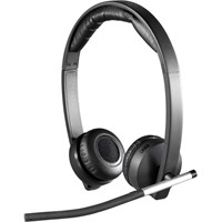 Logitech Wireless Headset H820e - Stereo - Wireless - DECT - 328.1 ft - 150 Hz - 7 kHz - Over-the-head - Binaural - Circumaural - Echo Cancelling, Noise Cancelling Microphone