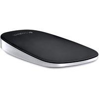 Logitech Ultrathin Touch Mouse T630 - Wireless - Bluetooth - Black - 1000 dpi - Notebook, Computer, Tablet - Touch Scroll
