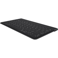 Logitech Ultra-portable, Stand-alone Keyboard - Wireless Connectivity - Bluetooth - Compatible with Tablet, Smartphone - QWERTY Keys Layout - Black