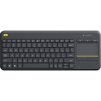 Logitech Wireless Touch Keyboard K400 Plus - Wireless Connectivity - USB InterfaceTouchPad - Compatible with Smart TV, Computer - Mute, Volume Up, Volume Down Hot Key(s) - QWERTY Keys Layout - Black