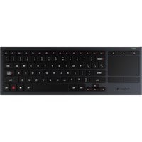 Logitech Illuminated Living-Room Keyboard K830 - Wireless Connectivity - Bluetooth - English - TouchPad - Compatible with TV - Mute, Volume Up, Volume Down Hot Key(s)