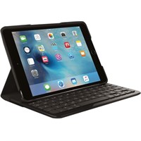 Logitech Focus Keyboard/Cover Case (Folio) for iPad mini 4 - Black - Spill Resistant, Bump Resistant, Scratch Resistant, Water Resistant - Acrylonitrile Butadiene Styrene (ABS), Polycarbonate Holder,