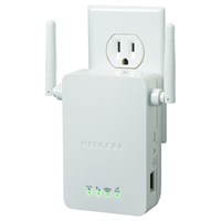 Netgear WN3000RP IEEE 802.11n 54 Mbit/s Wireless Range Extender - ISM Band - 1 x Network (RJ-45) - Wall Mountable